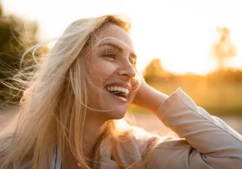 anxiety treatment woman happy to be out of anxiety treatment