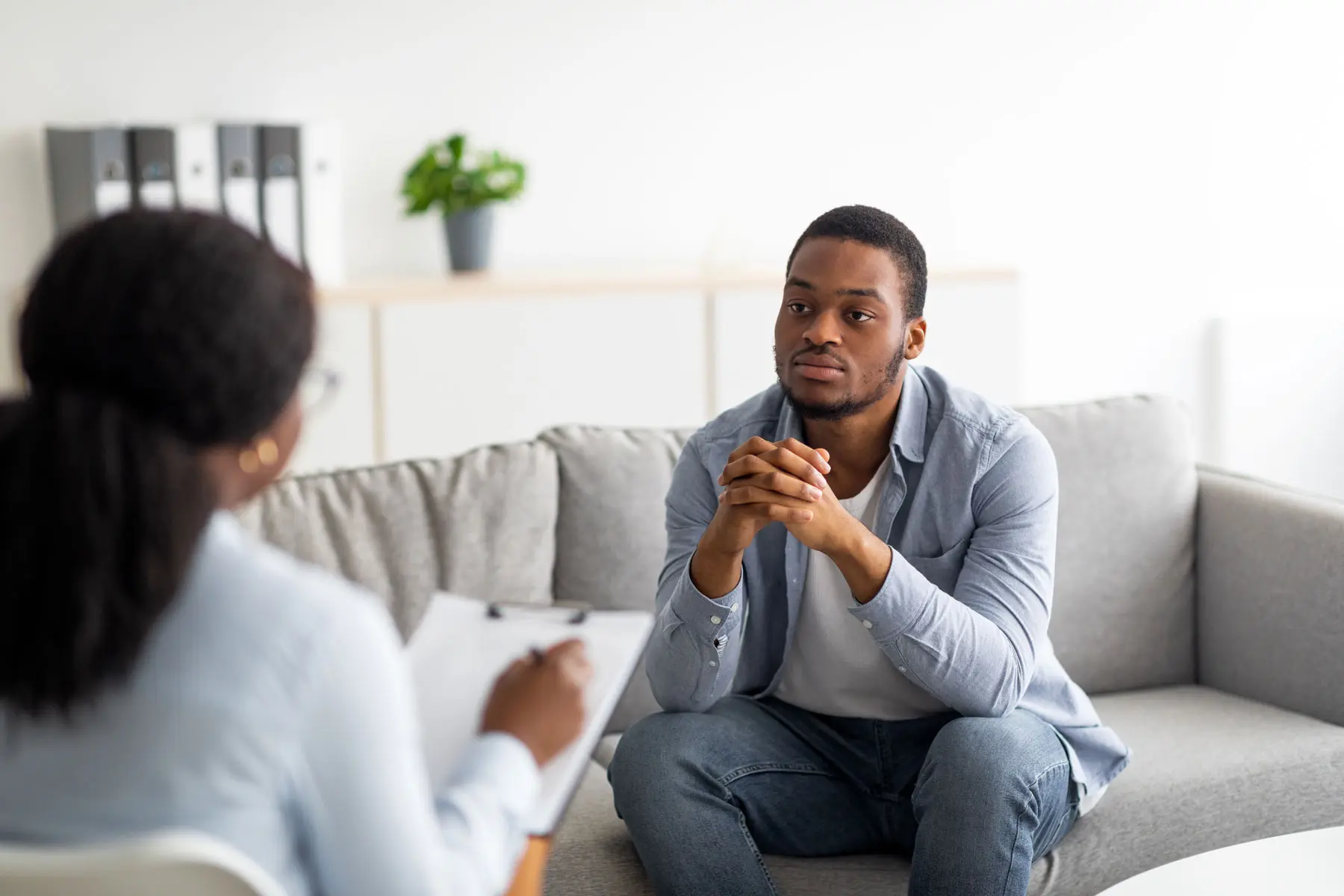 What to Do After Getting a BPD Diagnosis a man seeks professional therapy and support after receiving a bpd diagnosis