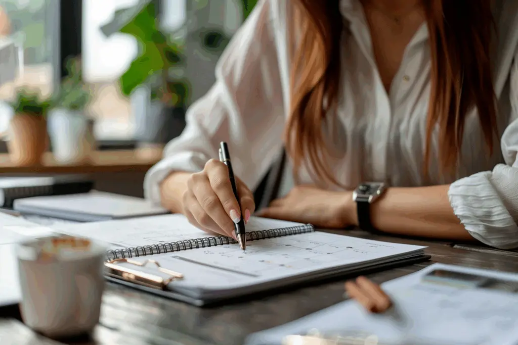 Adult working with focus and organization after ADHD treatment at Harmony Hills in Florida.