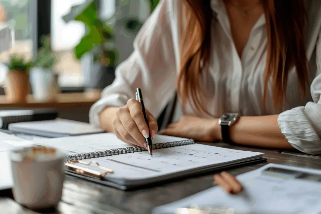 Adult working with focus and organization after ADHD treatment