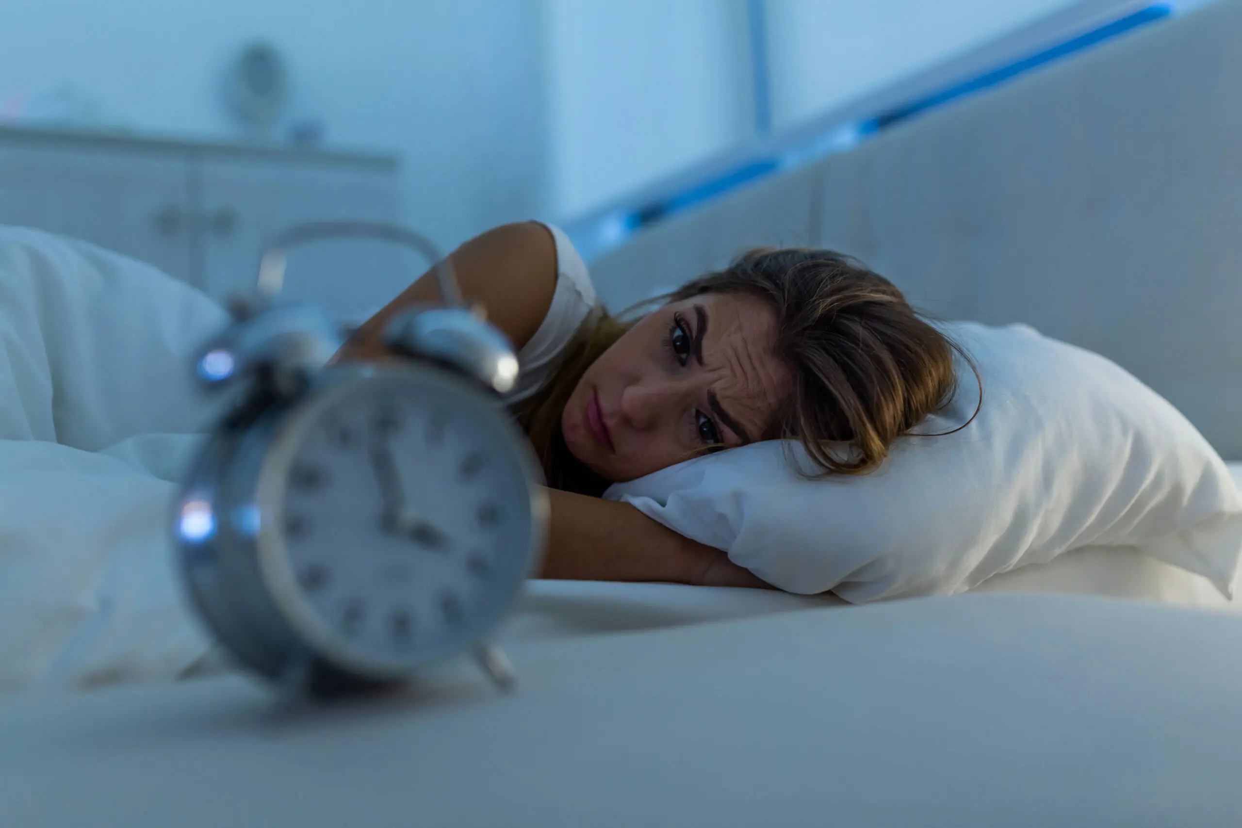 girl experiencing sleep disturbances from persistent depression