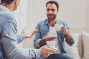 man discussing mental health treatment admissions