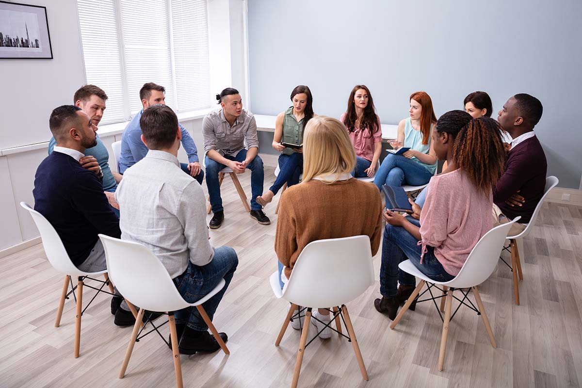 group at a residential treatment center