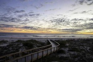 Sunrise in New Smyrna Beach, Florida in the Winter