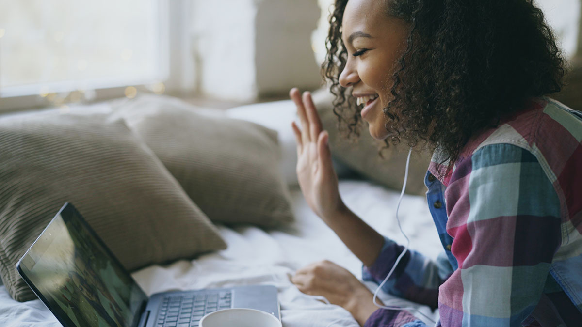 woman in a telehealth program showing how to remain connected during recovery