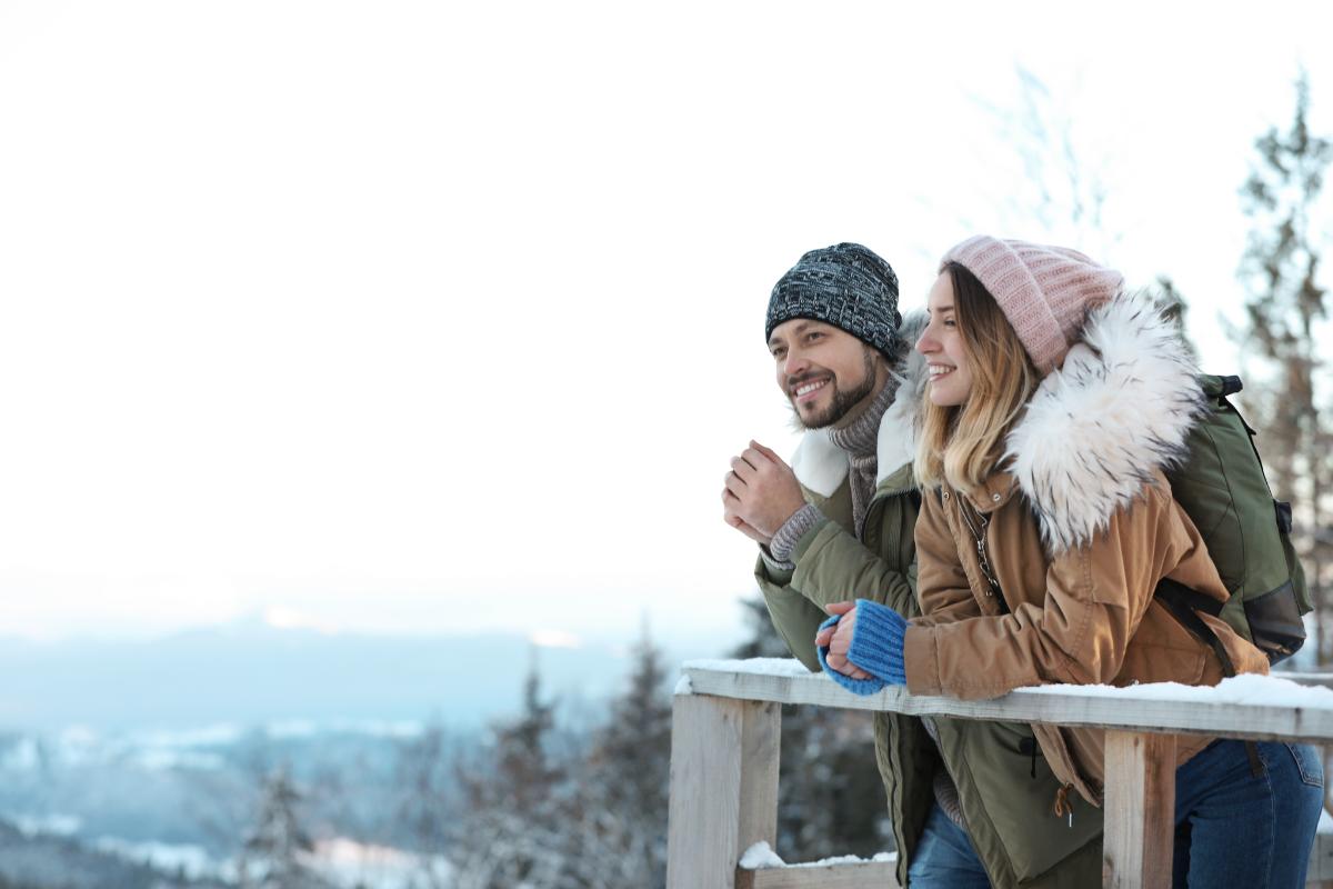 couple practicing holiday survival skills