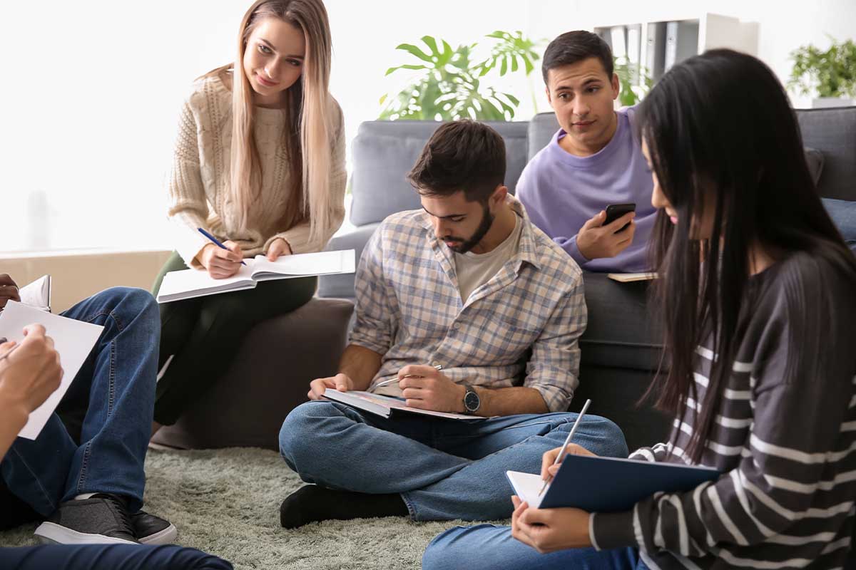 a group of people getting mental health treatment