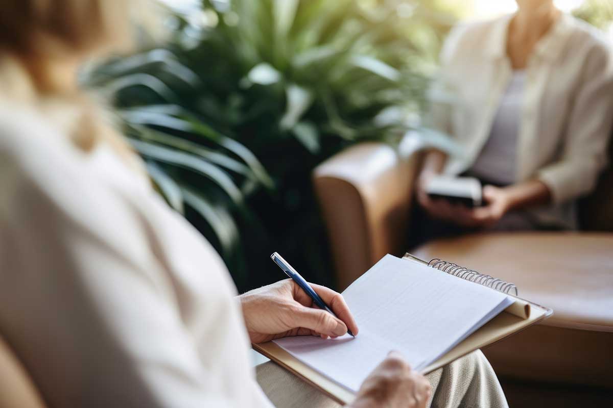 a contingency management therapist meets with a client