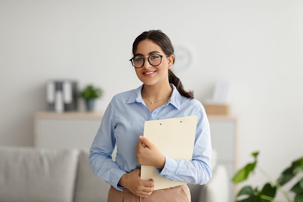 Woman learning about different counselors so she can pick the right one