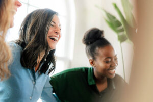 a group of people talk during a group therapy program