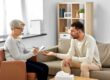 a man meets with his rapid resolution therapy provider
