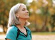 a woman practices coping skills she learned for depression to make herself feel better