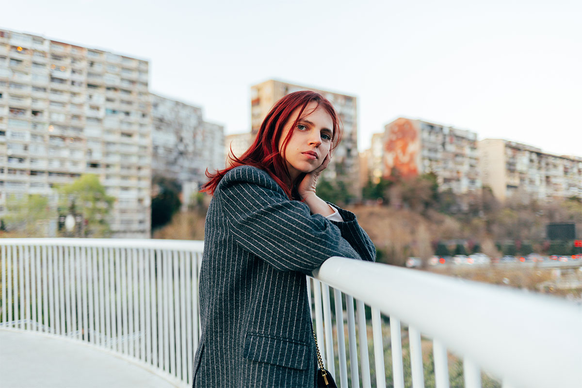 a young woman struggles to cope with persistent depression symptoms