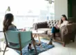 woman in a calm therapy session discussing ways to manage hearing voices without medication